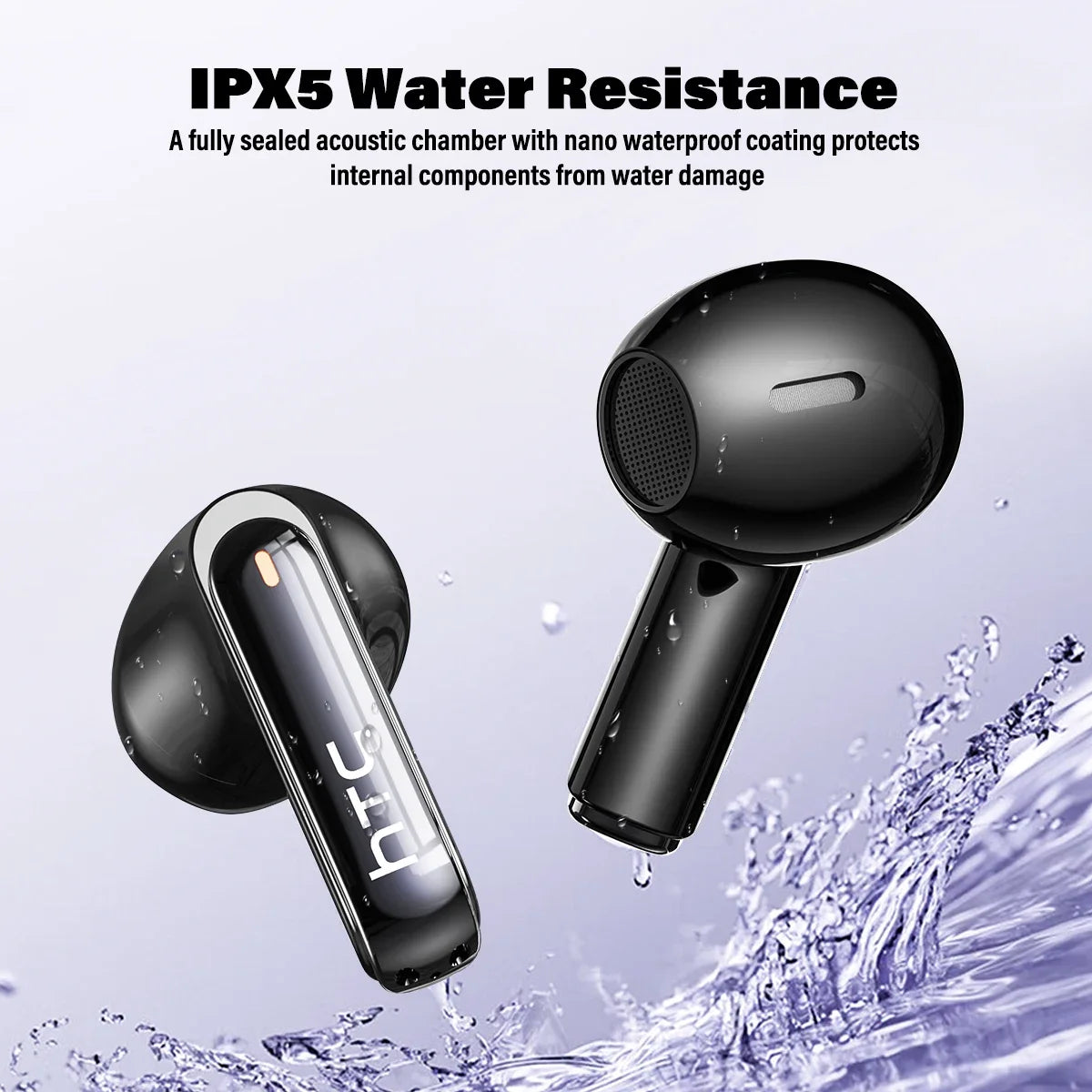 NE70 Bluetooth V6.0 Headphones Smart Touchscreen Wireless Earphones AI Translator Earbuds Gaming Earbuds HD Bass