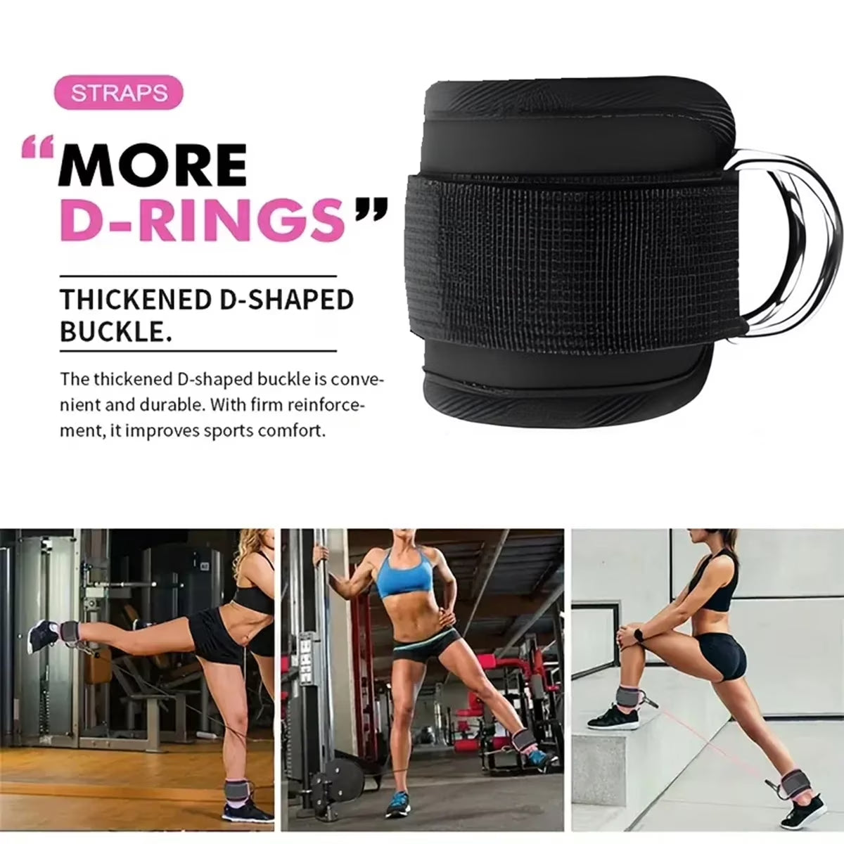 11Pcs Ankle Resistance Bands for Working Out with Cuffs and Elastic Bands Set (10-30Lbs) , Exercise Bands for Legs and Butt, Multicolor