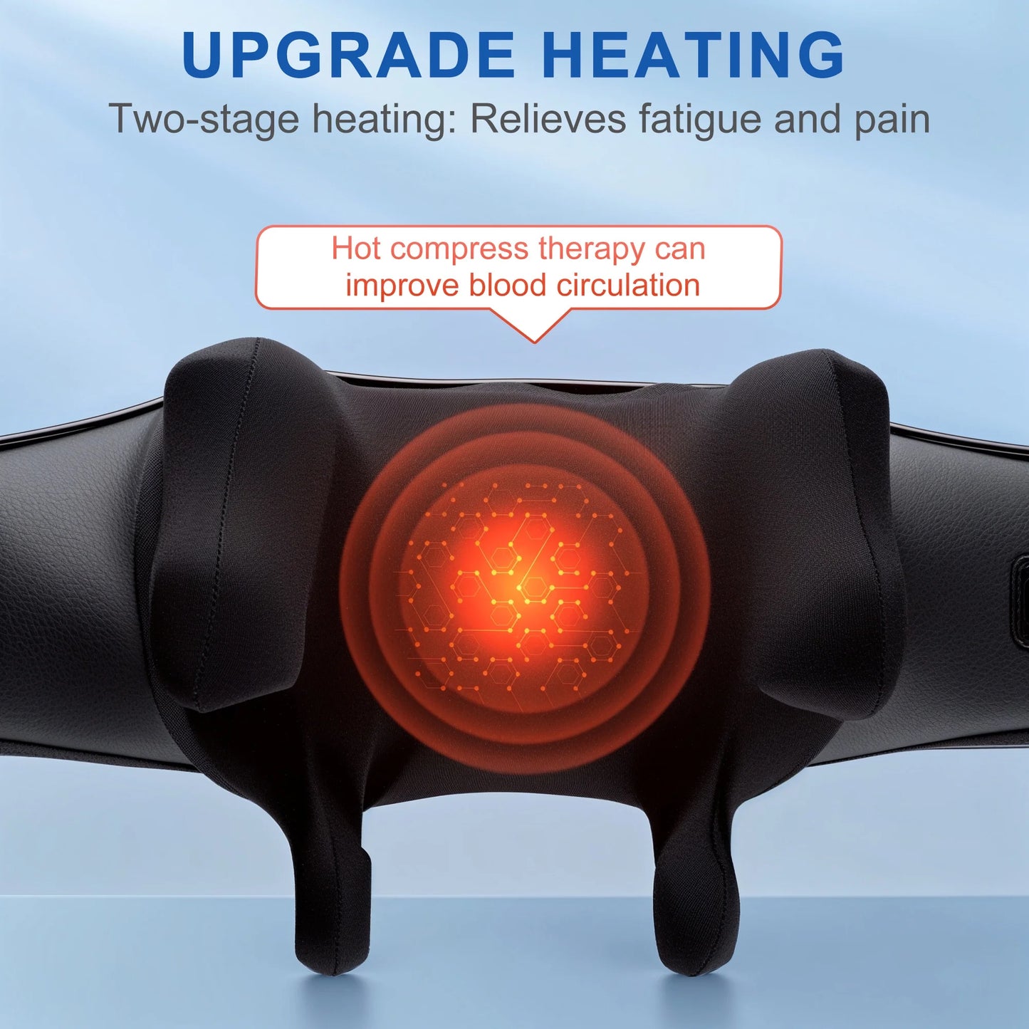 Shiatsu Neck and Shoulder Massager with Heat, Cordless 6D Deep Tissue Kneading Massager for Neck, Back, and Legs - Black