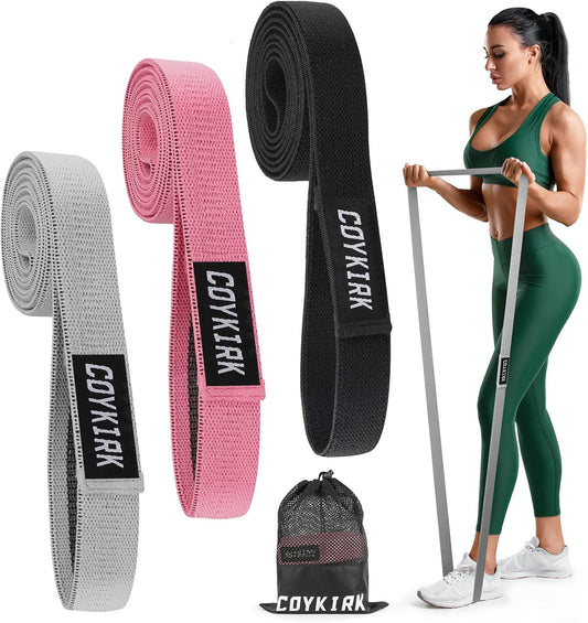 Long Resistance Bands Set - Fabric Exercise Bands for Working Out, Pull up Assistance Bands, Heavy Duty Stretch Bands, Resistance Loop Bands for Training, Physical Therapy, Home Workouts