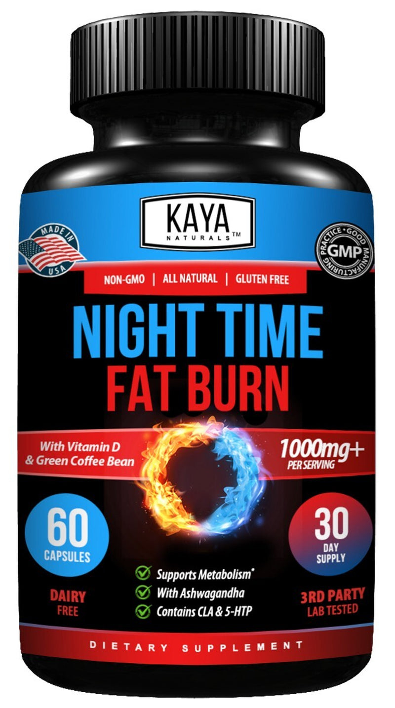 Night Time Fat Burner 60Ct Weight Loss Appetite Suppressant Sleep Aid Diet Pills
