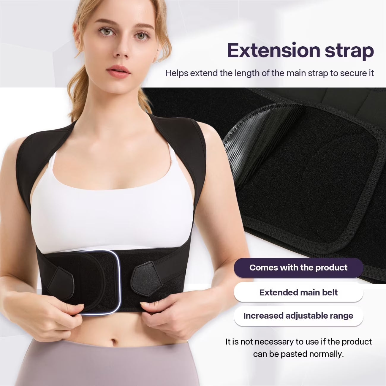 2.0 Upgraded Back Brace Posture Corrector for Women & Men – Adjustable Back Brace for Scoliosis, Hunchback, Back Pain Relief & Posture Support Large