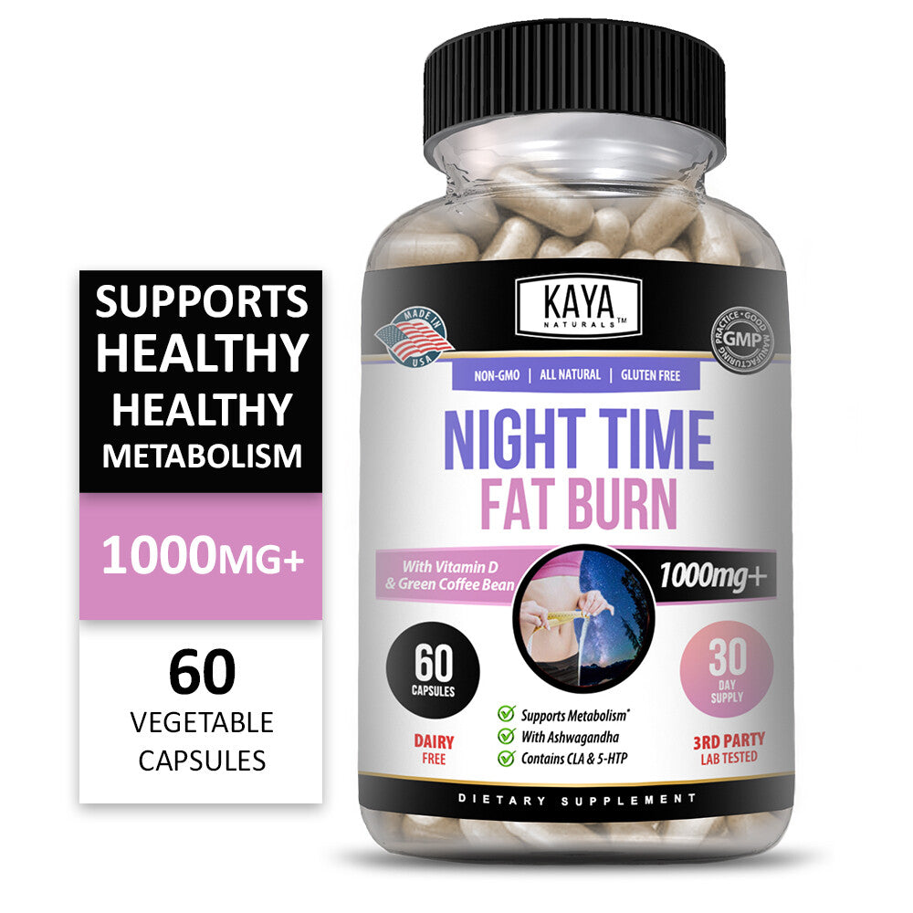 Night Time Fat Burner 60Ct Weight Loss Appetite Suppressant Sleep Aid Diet Pills