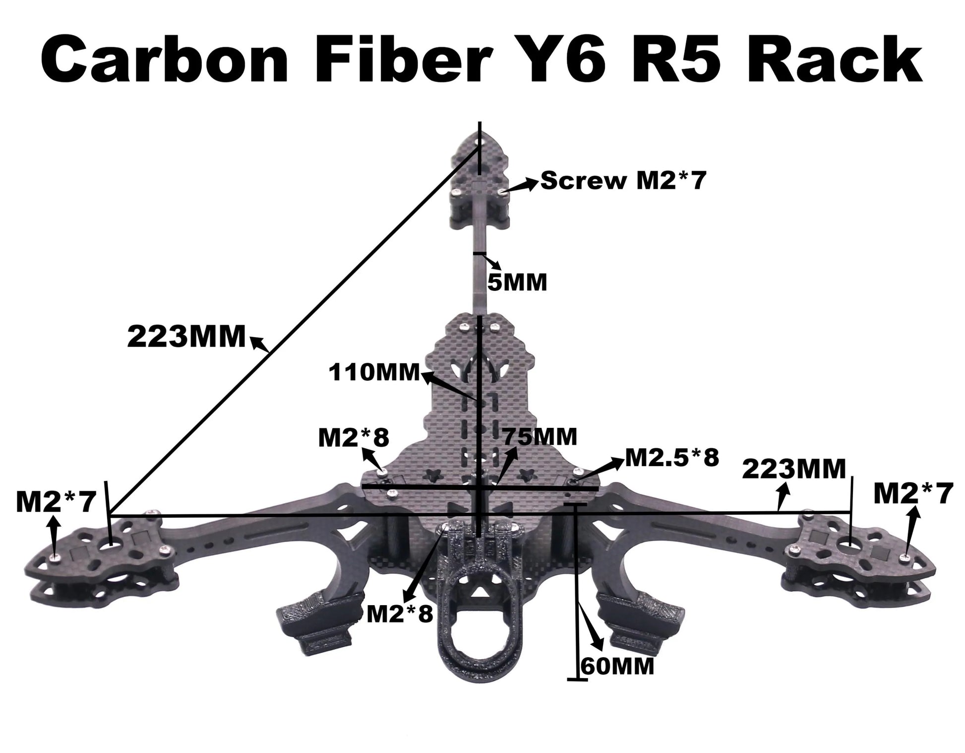 B-CUBE Y6R5 5Inch FPV Drone Frame Kit Carbon Fiber Racing Quadcopter Freestyle INAV Beatflight F722 NOXE Ardupilot Flightcontrol