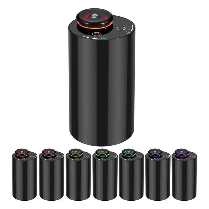 A13I-Waterless for Essential Oil Nebulizer Diffuser- 3 Mist Modes,4 Timers with 7-Color LED Lighting Aromatherapy