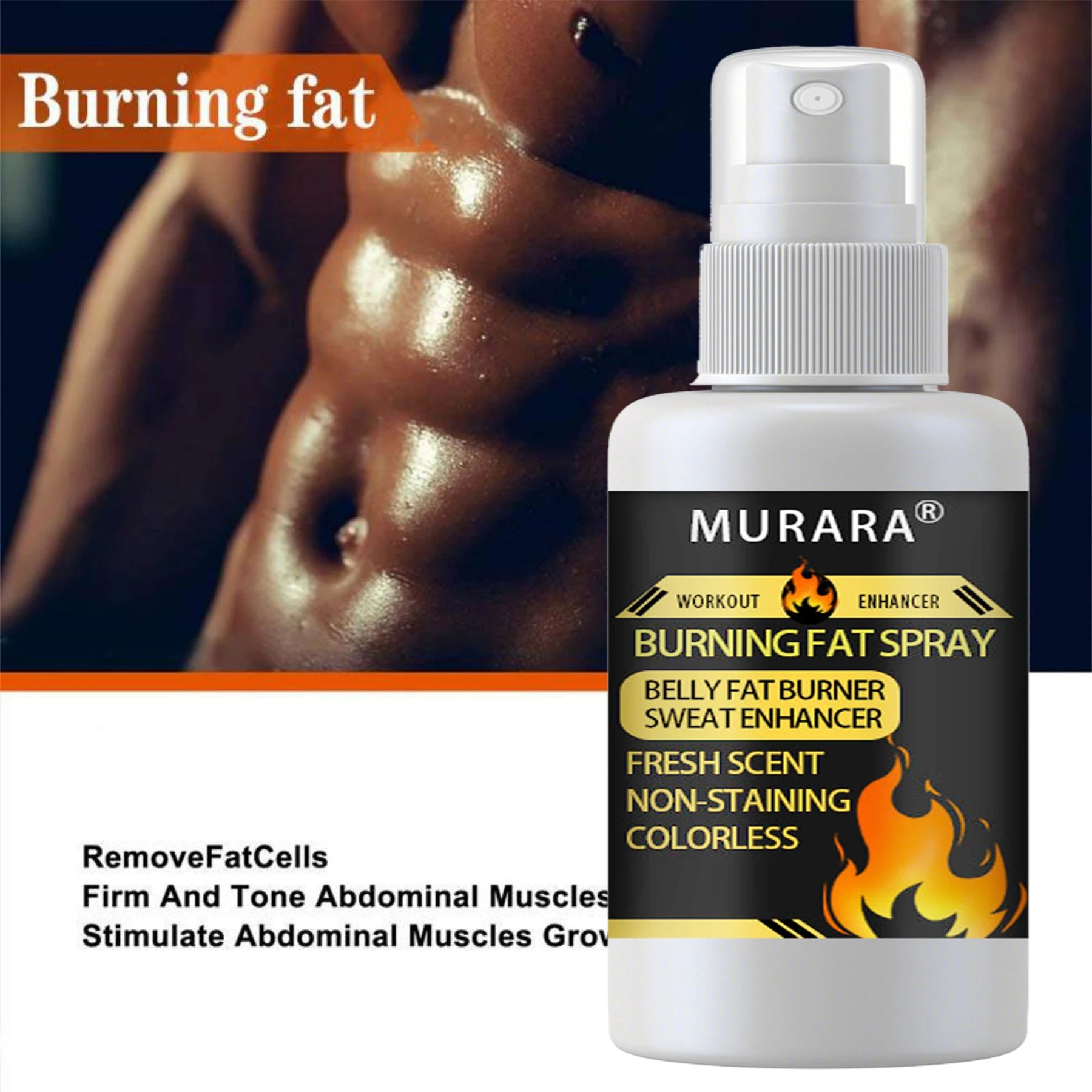 BURNING FAT SPRAY BELLY FAT BURNER SWEAT ENHANCER Targets Sweat Glands to Increase Perspiration