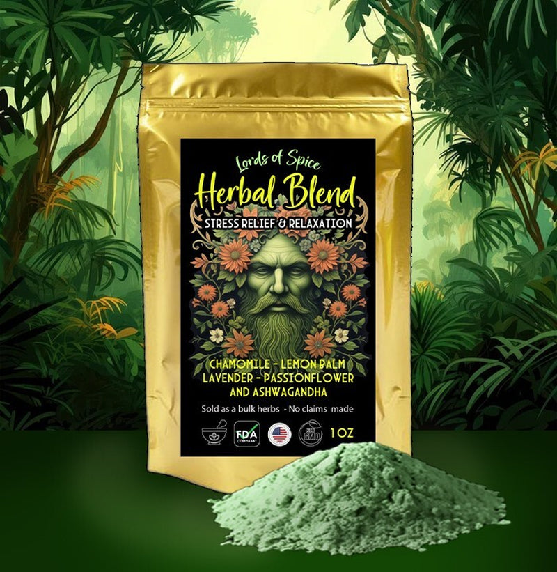 Stress Relaxation Blend Historically for Calming and Relax - Herbal Tea USA