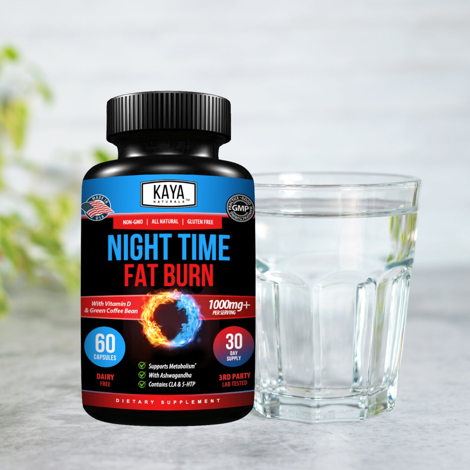 Night Time Fat Burner 60Ct Weight Loss Appetite Suppressant Sleep Aid Diet Pills